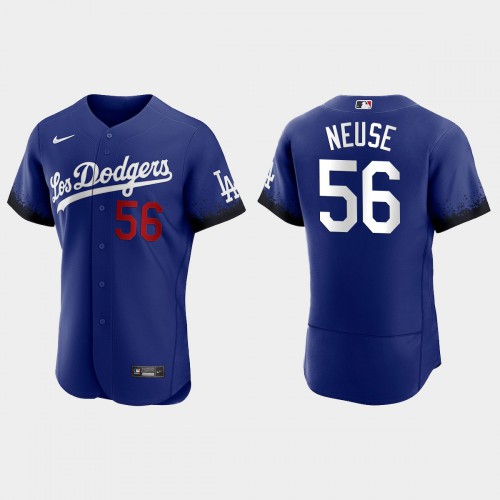 Los Angeles Los Angeles Dodgers #56 Sheldon Neuse Nike Men’s 2021 City Connect Authentic MLB Jersey Royal Men’s