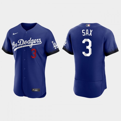 Los Angeles Los Angeles Dodgers #3 Steve Sax Nike Men’s 2021 City Connect Authentic MLB Jersey Royal Men’s