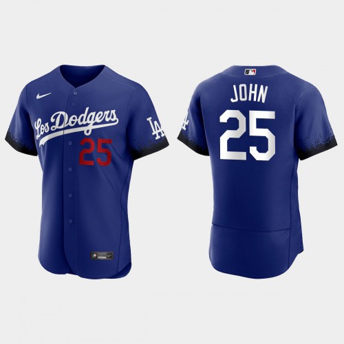 Los Angeles Los Angeles Dodgers #25 Tommy John Nike Men’s 2021 City Connect Authentic MLB Jersey Royal Men’s