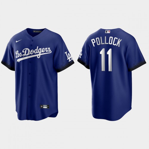 Los Angeles Los Angeles Dodgers #11 A.J. Pollock Nike Men’s 2021 City Connect Game MLB Jersey Royal Men’s