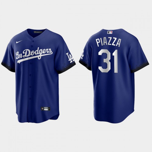 Los Angeles Los Angeles Dodgers #31 Mike Piazza Nike Men’s 2021 City Connect Game MLB Jersey Royal Men’s