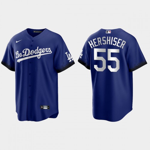 Los Angeles Los Angeles Dodgers #55 Orel Hershiser Nike Men’s 2021 City Connect Game MLB Jersey Royal Men’s