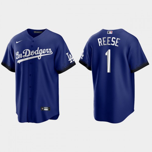 Los Angeles Los Angeles Dodgers #1 Pee Wee Reese Nike Men’s 2021 City Connect Game MLB Jersey Royal Men’s