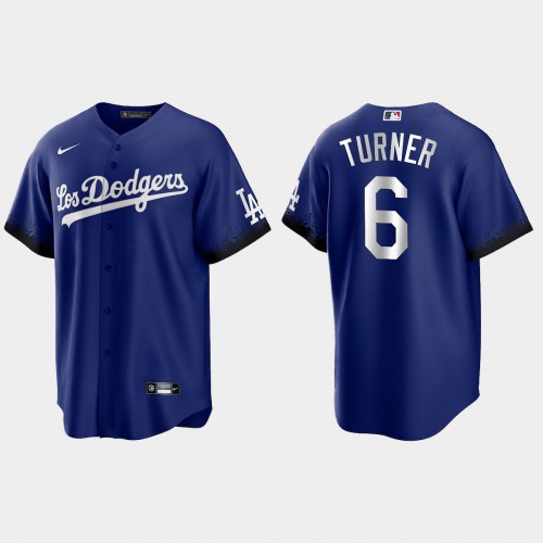 Los Angeles Los Angeles Dodgers #6 Trea Turner Nike Men’s 2021 City Connect Game MLB Jersey Royal Men’s