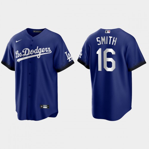 Los Angeles Los Angeles Dodgers #16 Will Smith Nike Men’s 2021 City Connect Game MLB Jersey Royal Men’s