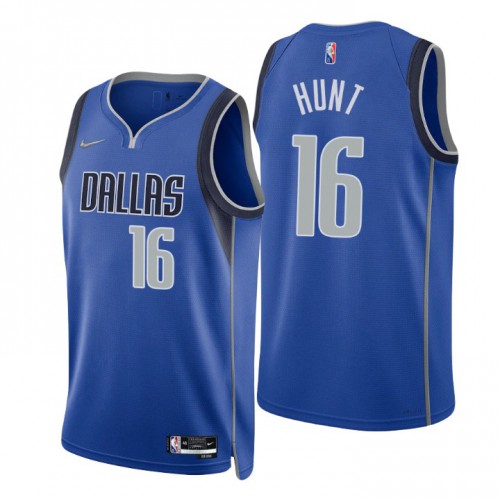 Nike Dallas Mavericks #16 Feron Hunt Blue Men’s 2021-22 NBA 75th Anniversary Diamond Swingman Jersey – Icon Edition Men’s