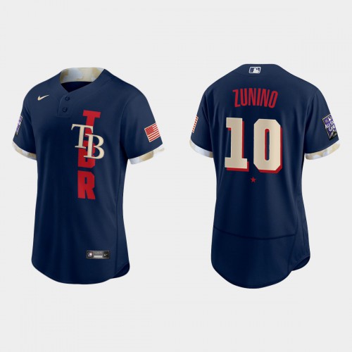 Tampa Bay Tampa Bay Rays #10 Mike Zunino 2021 Mlb All Star Game Authentic Navy Jersey Men’s