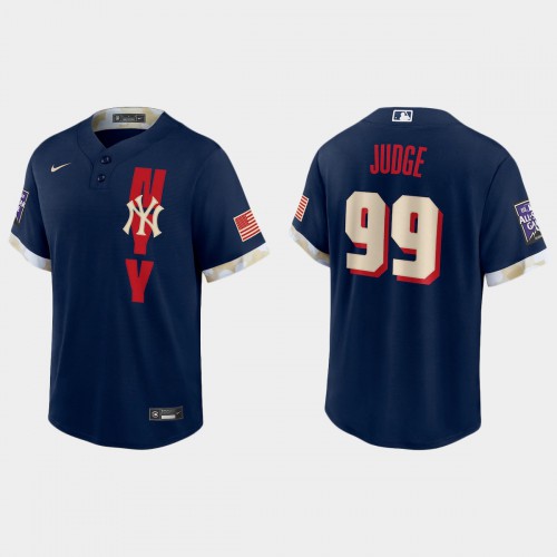 New York New York Yankees #99 Aaron Judge 2021 Mlb All Star Game Fan’s Version Navy Jersey Men’s