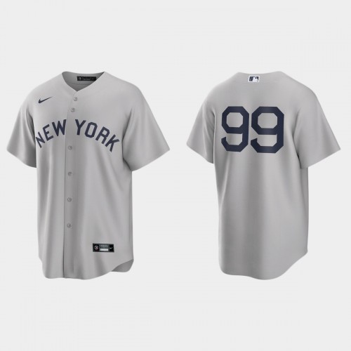New York New York Yankees #99 Aaron Judge Men’s Nike Gray 2021 Field of Dreams Game MLB Jersey Men’s