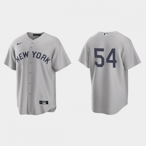 New York New York Yankees #54 Aroldis Chapman Men’s Nike Gray 2021 Field of Dreams Game MLB Jersey Men’s