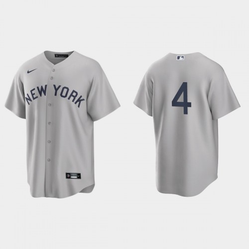 New York New York Yankees #4 Lou Gehrig Men’s Nike Gray 2021 Field of Dreams Game MLB Jersey Men’s