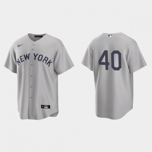 New York New York Yankees #40 Luis Severino Men’s Nike Gray 2021 Field of Dreams Game MLB Jersey Men’s
