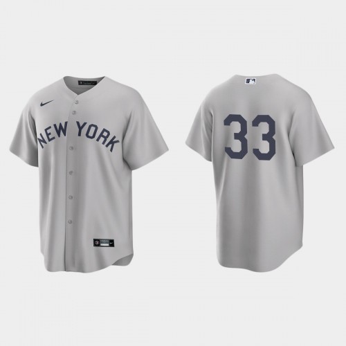New York New York Yankees #33 Tim Locastro Men’s Nike Gray 2021 Field of Dreams Game MLB Jersey Men’s