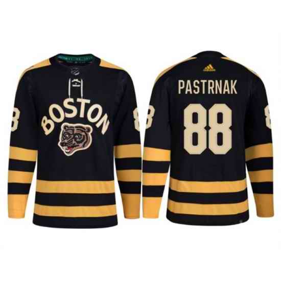 Men Boston Bruins #88 David Pastrnak Black Classic Primegreen Stitched Jersey