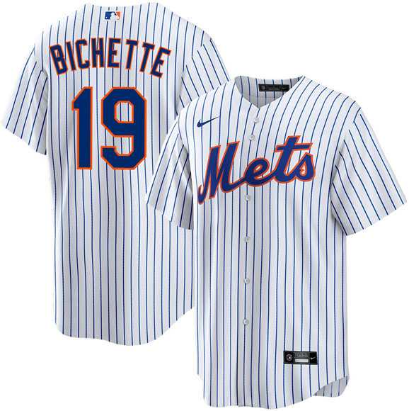 Men%27s New York Mets #19 Bo Bichette 2026 White Cool Base Stitched Jersey Dzhi