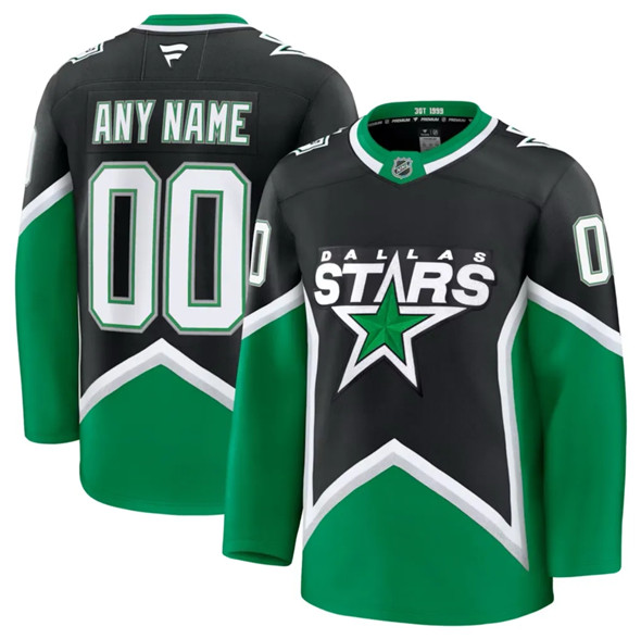 Men%27s Dallas Stars Active Player Custom Black 2025-26 Alternate Stitched Hockey Jersey