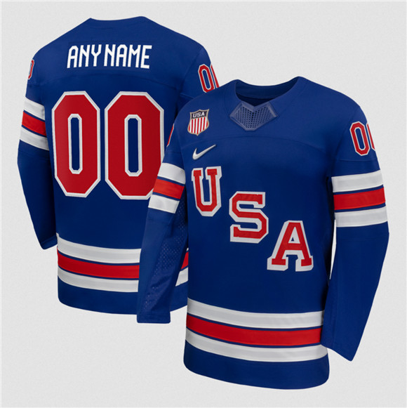 Men%27s USA Active Player Custom Blue 2026 Stitched Jersey