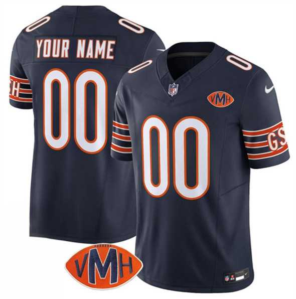 Men%27s Chicago Bears Active Player Custom Navy 2025 F.U.S.E. With VMH Patch Vapor Untouchable Limited Football Stitched Jersey