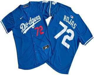 Men%27s Los Angeles Dodgers #72 Miguel Rojas Blue Limited Stitched Jersey