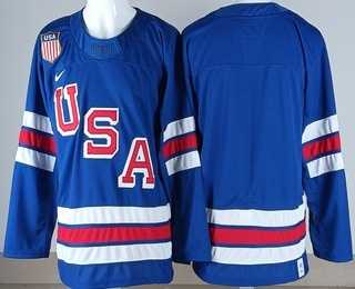 Men%27s USA Blank Blue 2026 Olympics Authentic Jersey