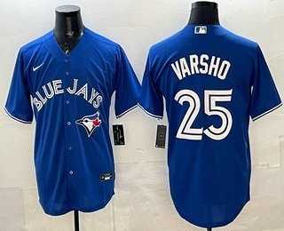 Men%27s Toronto Blue Jays #25 Daulton Varsho Blue Cool Base Jersey