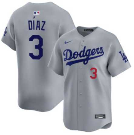 Men%27s Los Angeles Dodgers #3 Edwin Diaz Royal Limited Stitched Jersey Dzhi