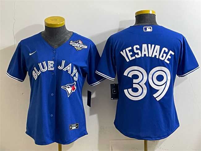 Women%27s Toronto Blue Jays #39 Trey Yesavage Royal 2025 World Series Cool Base Stitched Jersey(Run Small)