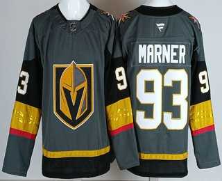 Men%27s Vegas Golden Knights #93 Mitch Marner Gray Authentic Jersey