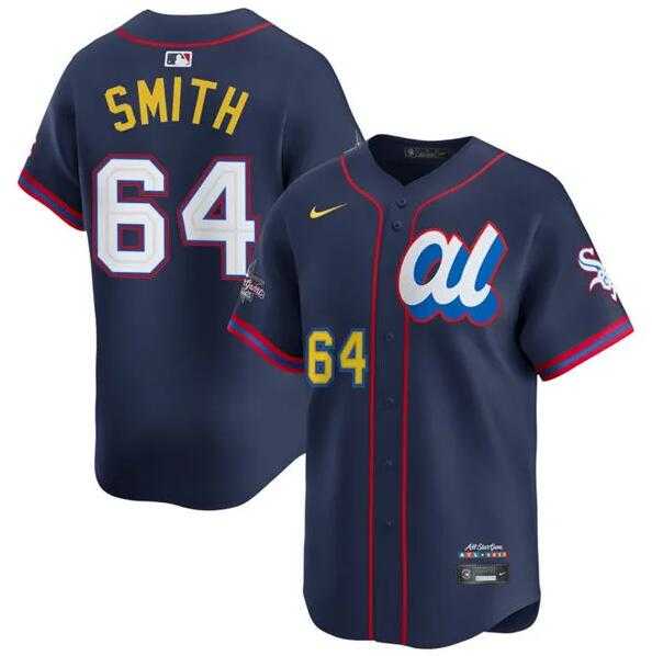 Men%27s American League #64 Shane Smith Navy 2025 All-Star Edition Limited Stitched Baseball Jersey