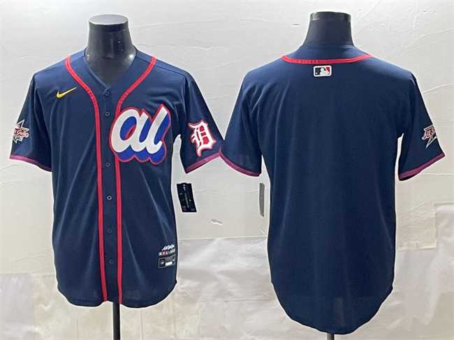 Men%27s American League Detroit Tigers Blank Navy 2025 All-Star Edition Limited Stitched Baseball Jersey