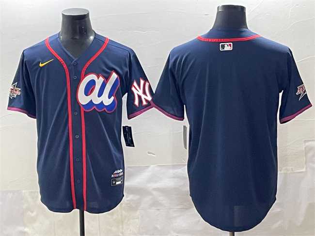 Men%27s American League New York Yankees Blank Navy 2025 All-Star Edition Limited Stitched Baseball Jersey