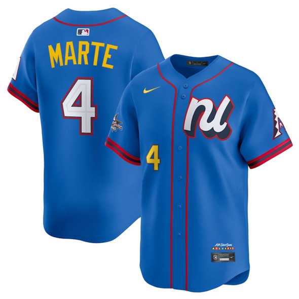 Men%27s National League #4 Ketel Marte Blue 2025 All-Star Edition Limited Stitched Baseball Jersey