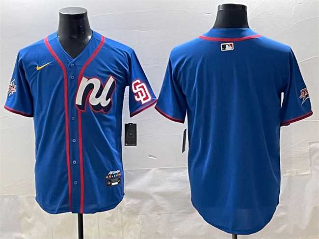 Men%27s National League San Diego Padres Blank Blue 2025 All-Star Edition Limited Stitched Baseball Jersey