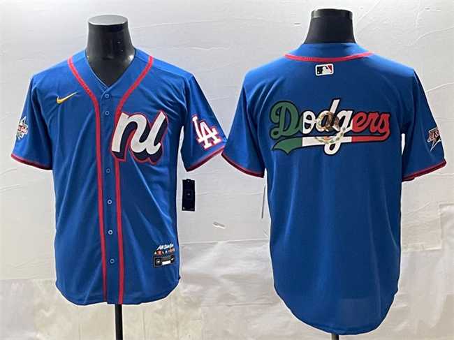 Men%27s National League Los Angeles Dodgers Team Big Logo Blue 2025 All-Star Edition Limited Stitched Baseball Jersey
