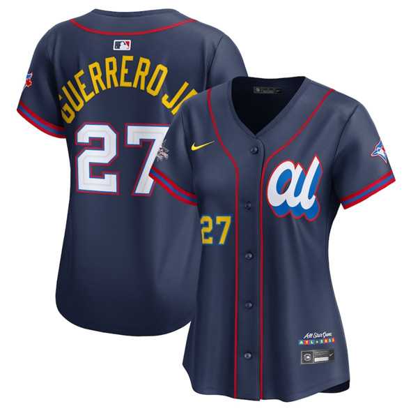 Women%27s American League #27 Vladimir Guerrero Jr. Navy 2025 All-Star Edition Limited Stitched Baseball Jersey(Run Small)