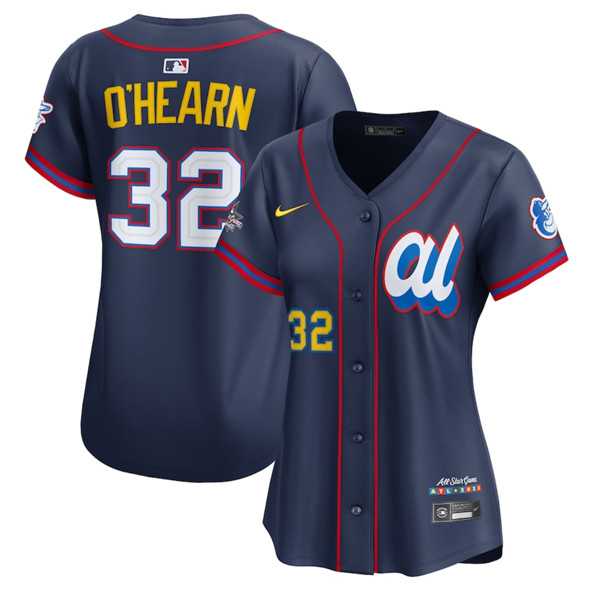 Women%27s American League #32 Ryan O%27Hearn Navy 2025 All-Star Edition Limited Stitched Baseball Jersey(Run Small)