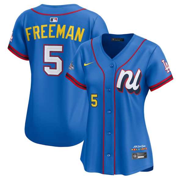 Women%27s National League #5 Freddie Freeman Blue 2025 All-Star Edition Limited Stitched Baseball Jersey(Run Small)