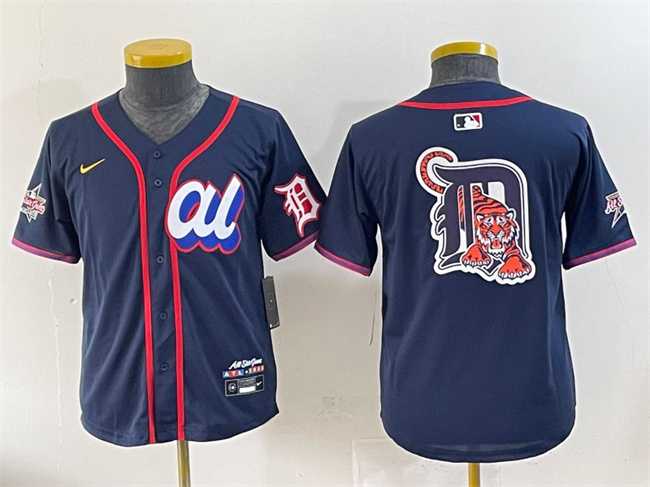 Women%27s American League Detroit Tigers Team Big Logo Navy 2025 All-Star Edition Limited Stitched Baseball Jersey(Run Small)