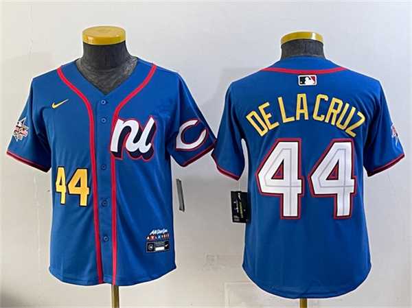 Women%27s National League #44 Elly De La Cruz Blue 2025 All-Star Edition Limited Stitched Baseball Jersey(Run Small)