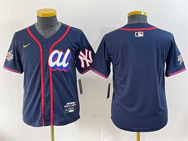 Youth American League New York Yankees Blank Navy 2025 All-Star Edition Limited Stitched Baseball Jersey