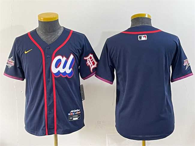 Youth American League Detroit Tigers Blank Navy 2025 All-Star Edition Limited Stitched Baseball Jersey