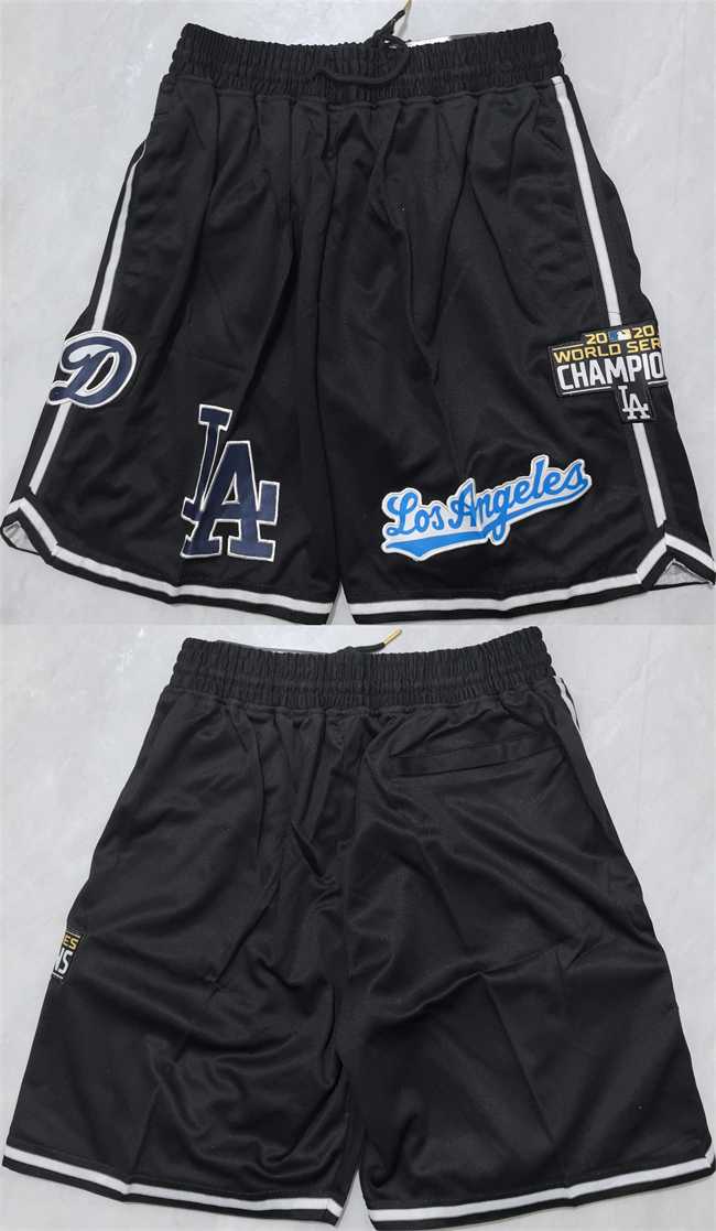 Men%27s Los Angeles Dodgers Black Shorts (Run Small)