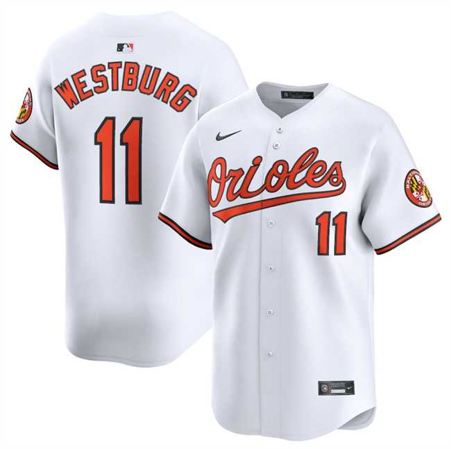 Men%27s Baltimore Orioles #11 Jordan Westburg White 2025 Home Limited Cool Base Stitched Baseball Jersey Dzhi