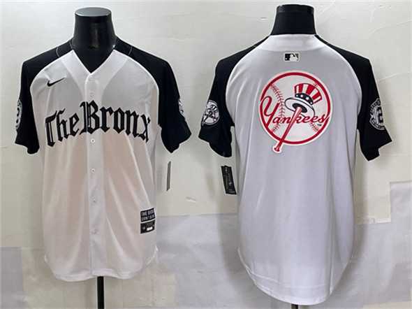 Men%27s New York Yankees Team Big Logo White Black %27Gothic Legacy Edition%27 Vapor Premier Limited Stitched Jersey