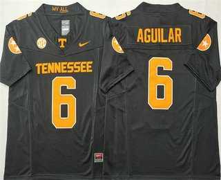 Men%27s Tennessee Volunteers #6 Joey Aguilar Anthracite FUSE College Football Jersey