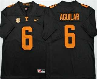 Men%27s Tennessee Volunteers #6 Joey Aguilar Black College Football Jersey