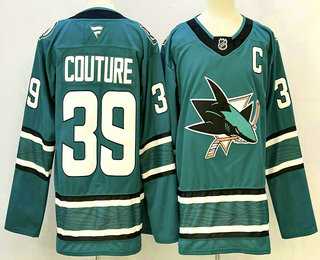 Men%27s San Jose Sharks #39 Logan Couture Teal Authentic Jersey