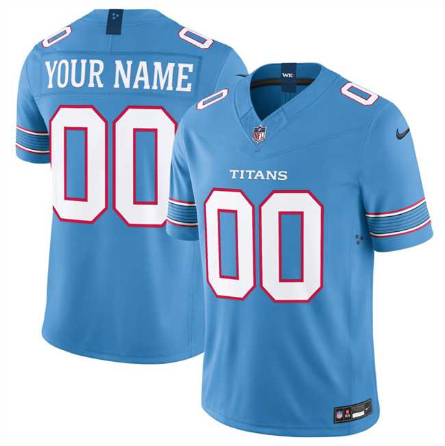 Men%27s Tennessee Titans Active Player Custom Light Blue 2026 F.U.S.E. Vapor Limited Stitched Football Jersey