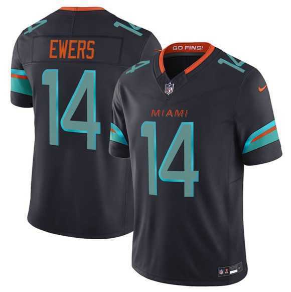 Men%27s Miami Dolphins #14 Quinn Ewers Black 2025 F.U.S.E. %27Rivalries%27 Vapor Limited Football Stitched Jersey Dzhi