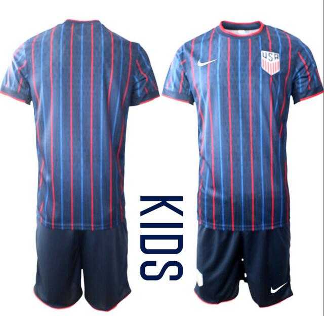 Youth United States USA Blank or Custom Team FIFA x World Cup 2026 Away On Field Suit Jersey